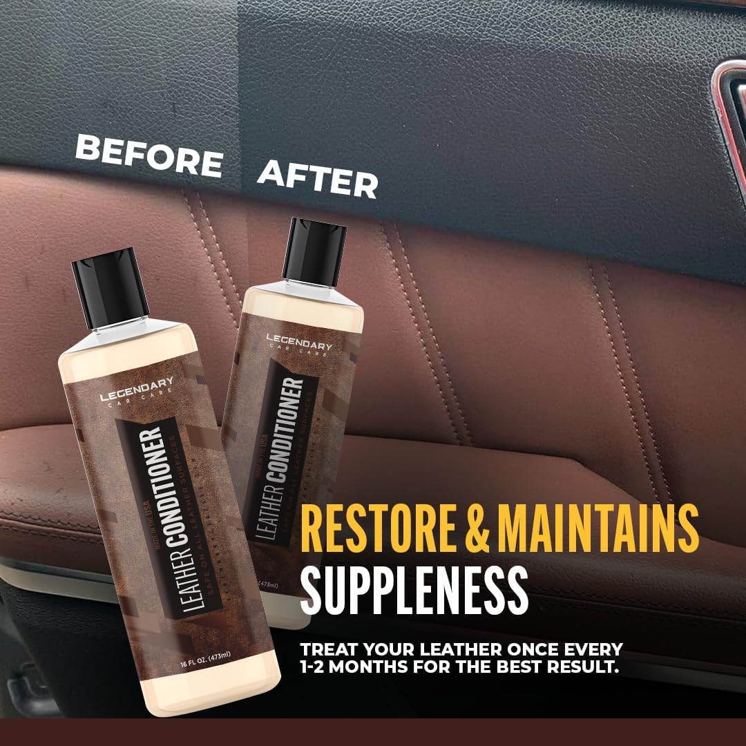 Legendary Leather Cleaner - Colorless Interior Car Cleaner & Interior Detailer - Lifts Dirt, Grime & Spots with a Natural Finish - Car Cleaning Supplies for Your Truck, SUV & Van