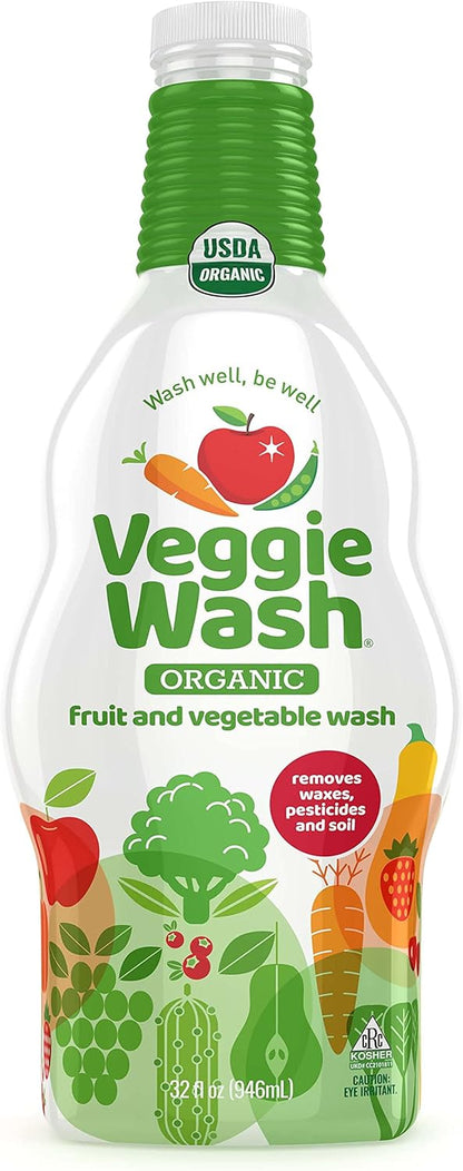 Veggie Wash Organic Fruit and Vegetable Wash, Certified Organic, Ideal for Cleaning Produce, 16 Fluid Ounce, Pack of 3 (Packaging May Vary)