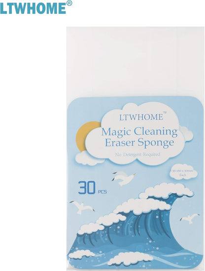 LTWHOME Magic Cleaning Sponge Medium Size Multi-Functional Melamine Foam for Kitchen, Bathroom, Wall(Pack of 30)