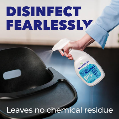 Wondercide - Multi-Surface Disinfectant Spray - Kills 99.99% Viruses & Bacteria - Fragrance Free Cleaner with Hypochlorous Acid for Home, Kitchen, Pet Areas - 32 fl oz