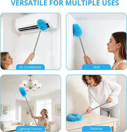 SetSail Ceiling Fan Cleaner Duster, Microfiber Ceiling Fan Duster with Extension Pole 13 to 47 Inch Washable Ceiling Fan Blade Dusters for Cleaning