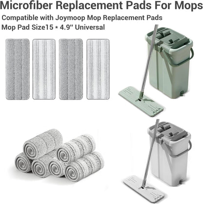 10Pcs Mop Replacement Pads,Compatible with Libman Rinse 'n Wring Mop Universal Mop Pads Mop Head Refills Washable Wet Mop,Compatible with Most 11-13” Size Mops
