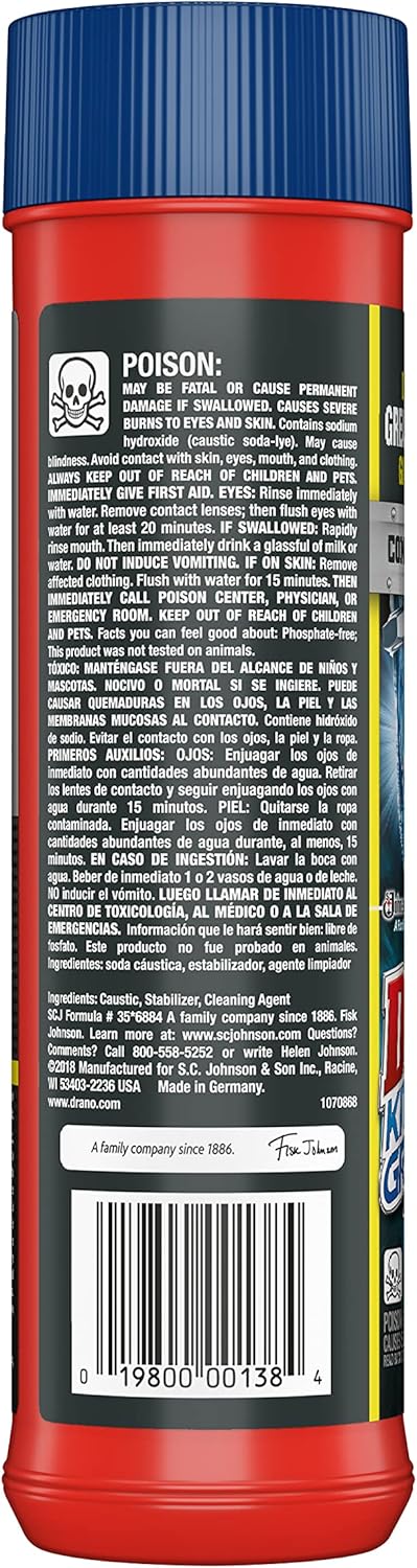 Drano Kitchen Granules Clog Remover, 8.8 oz (Pack of 3)