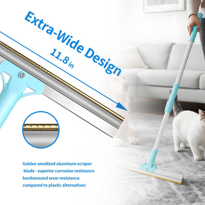 Carpet Rake for Pet Hair Removal 3-Section Dog Hair Remover Broom for Couch, Rug Fluffer for Matted Carpet, Reusable Tool for Furniture, Stairs & Car Interiors