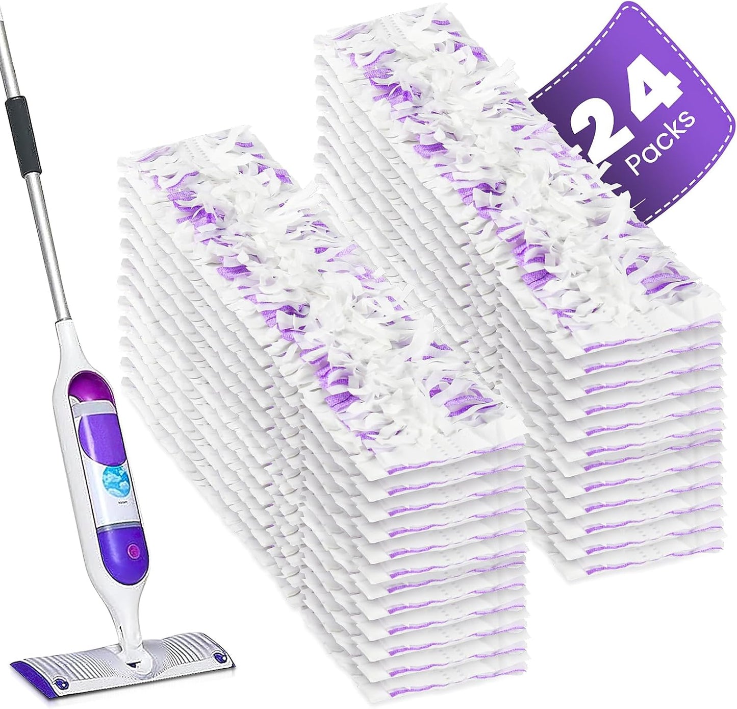 42 Count Disposable for Swiffer Wet Pads Refill Replacement for Swiffer WetJet Spray Mop, Extra Strong Dirt Locking and Water Absorbent, Powerful Stain Removal