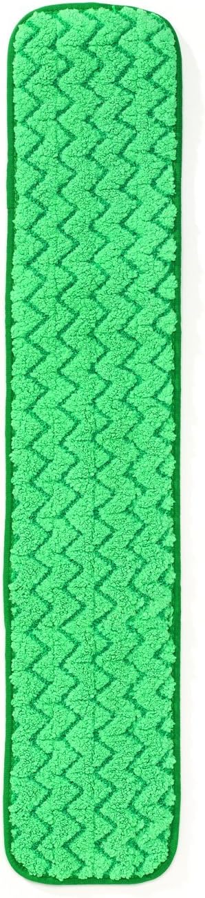 Rubbermaid Commercial Products HYGEN 24" Microfiber Dust Pad with Fringe Green for Janitorial/Professional Cleaners and Heavy-Duty Industrial Cleaning/Dusting/Sweeping
