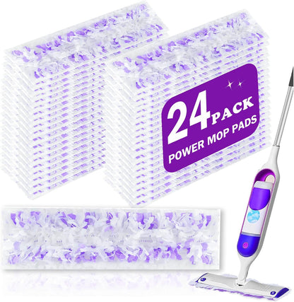 50 Pack Disposable PowerMop Refill Pads for Swiffer Power Mop - 5X Cleaning Power Mop Pads, Compatible with Swiffer Wet Pads Refill, 12 Layers Thickened Durable | Heavy-Duty Absorbent