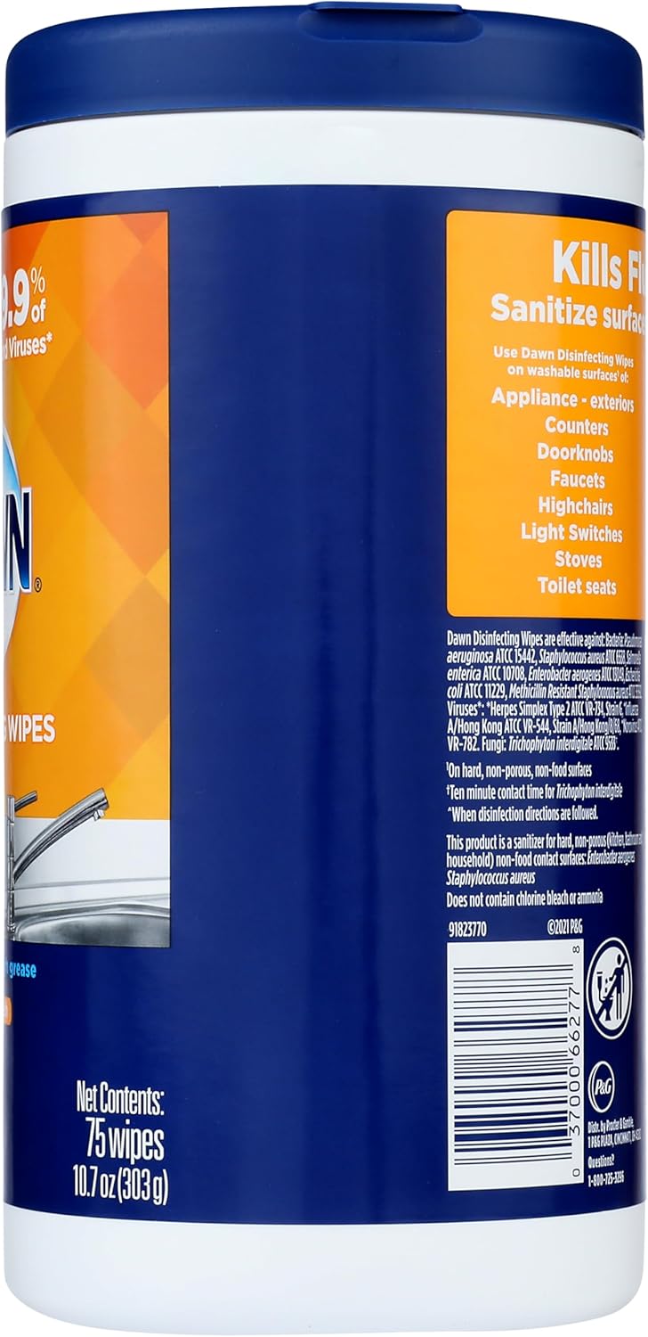 Dawn Disinfecting Wipes, Fresh Scent