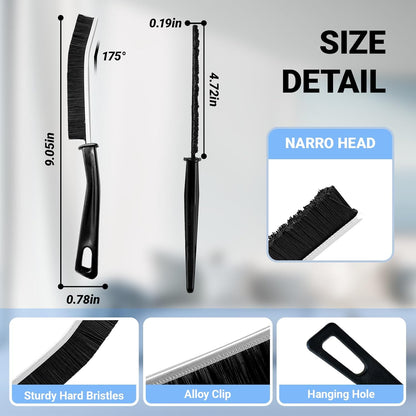 Crevice Cleaning Brush, 2026 New Multifunctional Gap Hard Bristled Grout Brush Tool for Scrub Small Spaces, Kitchen, Toilet, Bathroom, Corner, Grout, Sink, Window Tracks, Hinges, Tile(6pcs)