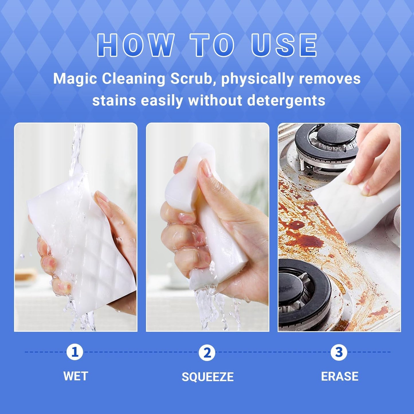 2X Density Magic Sponges Cleaning Eraser,30 Pack Melamine Sponge in Bulk, Multi-Functional Household Cleaning Kitchen Dish Sponge for Bathroom,Shoes,Floor,Bathtub,Sink,Furniture, Wall Cleaner, White