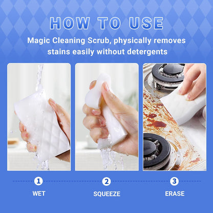 2X Density Magic Sponges Cleaning Eraser,30 Pack Melamine Sponge in Bulk, Multi-Functional Household Cleaning Kitchen Dish Sponge for Bathroom,Shoes,Floor,Bathtub,Sink,Furniture, Wall Cleaner, White