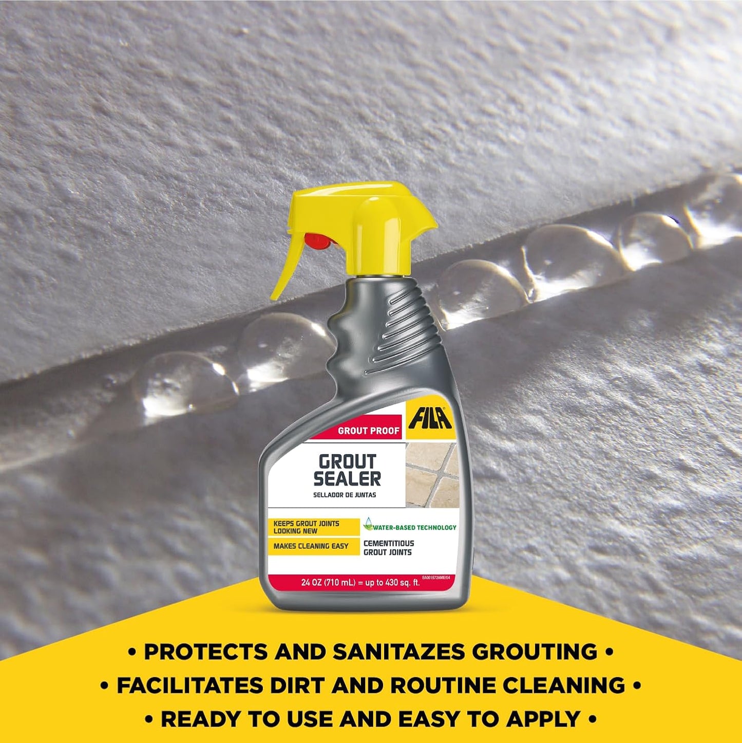 FILA Grout Sealer Spray Filagrout Proof 24 OZ, Grout Sealer for Tile and Stone, Eco-friendly