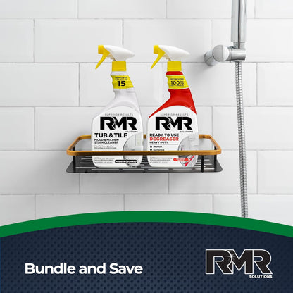 RMR Grime To Shine System – Tub & Tile Stain Remover + Ready to Use Degreaser, 2-Step Bathroom and Surface Cleaning Bundle for Tile, Grout, Shower, Counters, Floors and More, 2–32 Oz Bottles