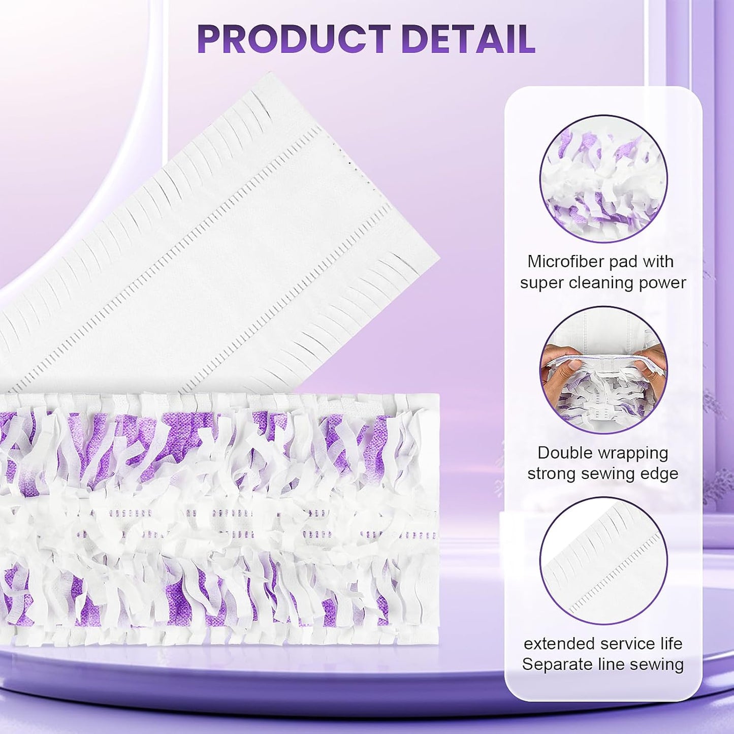 42 Count Disposable for Swiffer Wet Pads Refill Replacement for Swiffer WetJet Spray Mop, Extra Strong Dirt Locking and Water Absorbent, Powerful Stain Removal