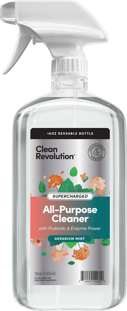 Clean Revolution Multi Surface Cleaner Refill Supply, Non-Toxic, Eco-Friendly & Plant-Based, Ready to Use, Lemon & Herbs, 128 Fl Oz (1 Gallon)