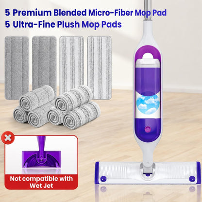10Pcs Mop Replacement Pads,Compatible with Libman Rinse 'n Wring Mop Universal Mop Pads Mop Head Refills Washable Wet Mop,Compatible with Most 11-13” Size Mops