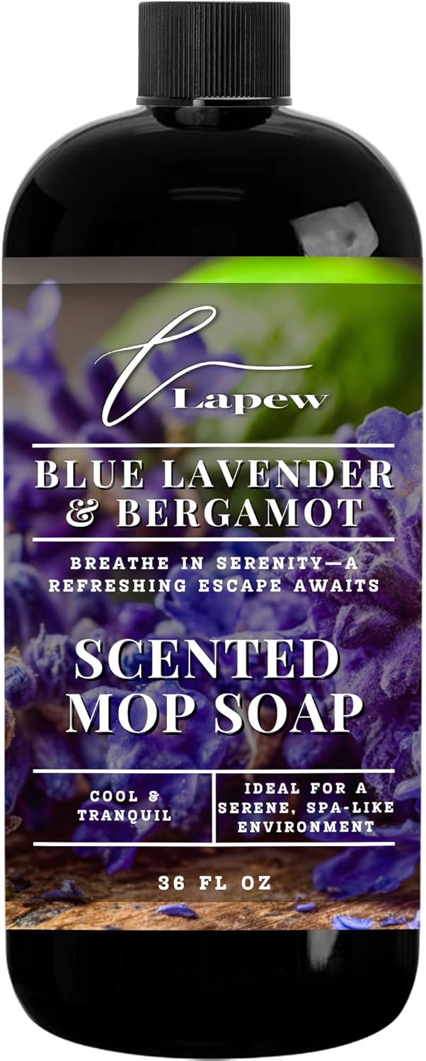 Lapew Santal Scented Mop Soap - Luxury Floor Cleaner Concentrate for Mopping Tile, Laminate, Vinyl & Hardwood | Streak-Free, Low-Foam | 36 oz - Colors C