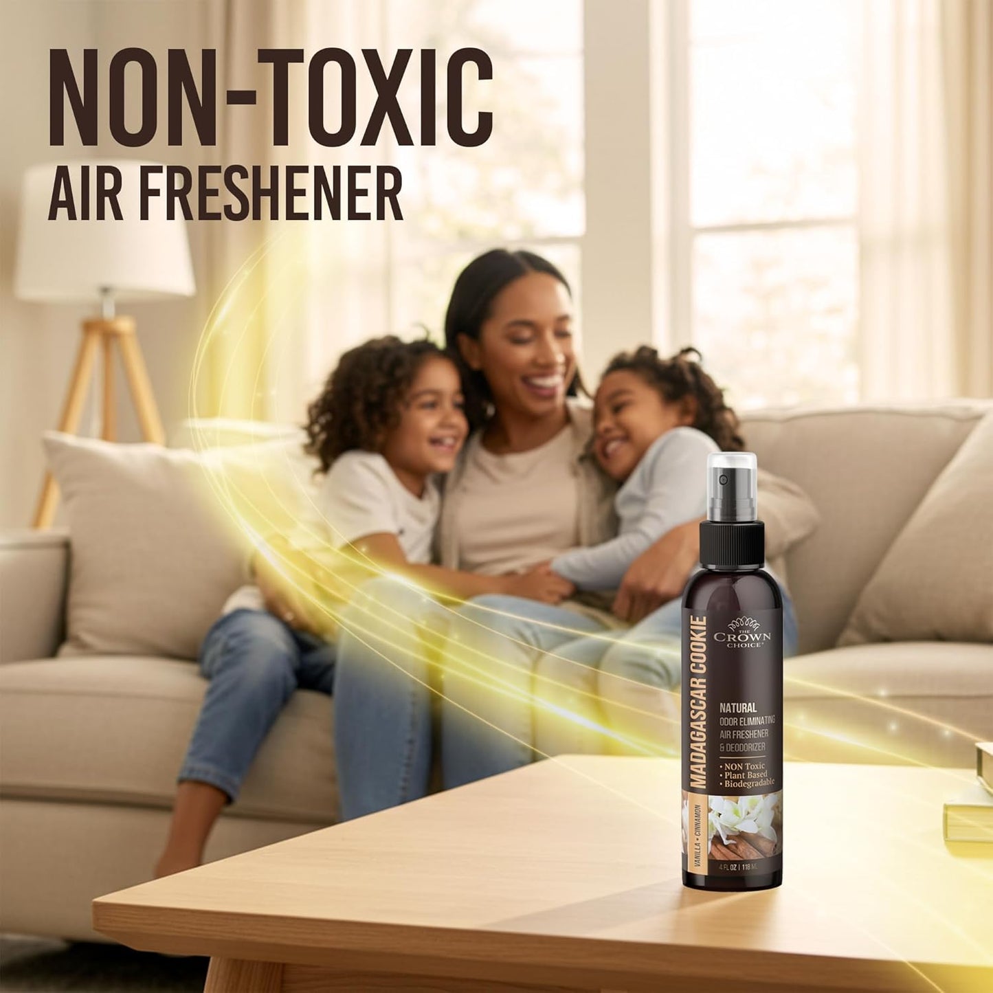 Non-Toxic Odor Eliminator,Natural Cedar Air Freshener Spray for Clothes Storage & Moth Repellent,Closet & Couch Deodorizer,Long Lasting Bathroom & Toilet Freshener, Safe for Kids & Pets-4 oz Pack of 1