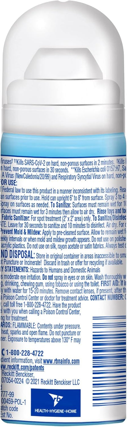 Lysol To Go Disinfectant Spray, Travel Size Sanitizing, For On-the-Go Disinfecting and Deodorizing, Crisp Linen, 1.5 Fl. Oz (Pack of 4)