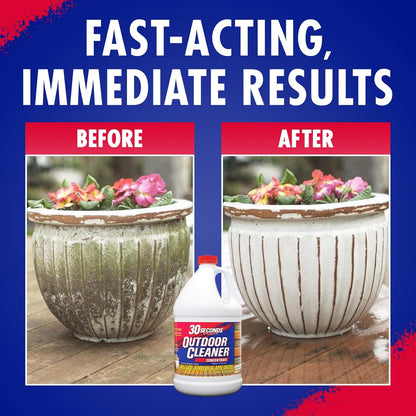30 SECONDS Outdoor Cleaner Dirt,Mold & Mildew Cleaner & Stain Remover Concentrate | 1 Gallon