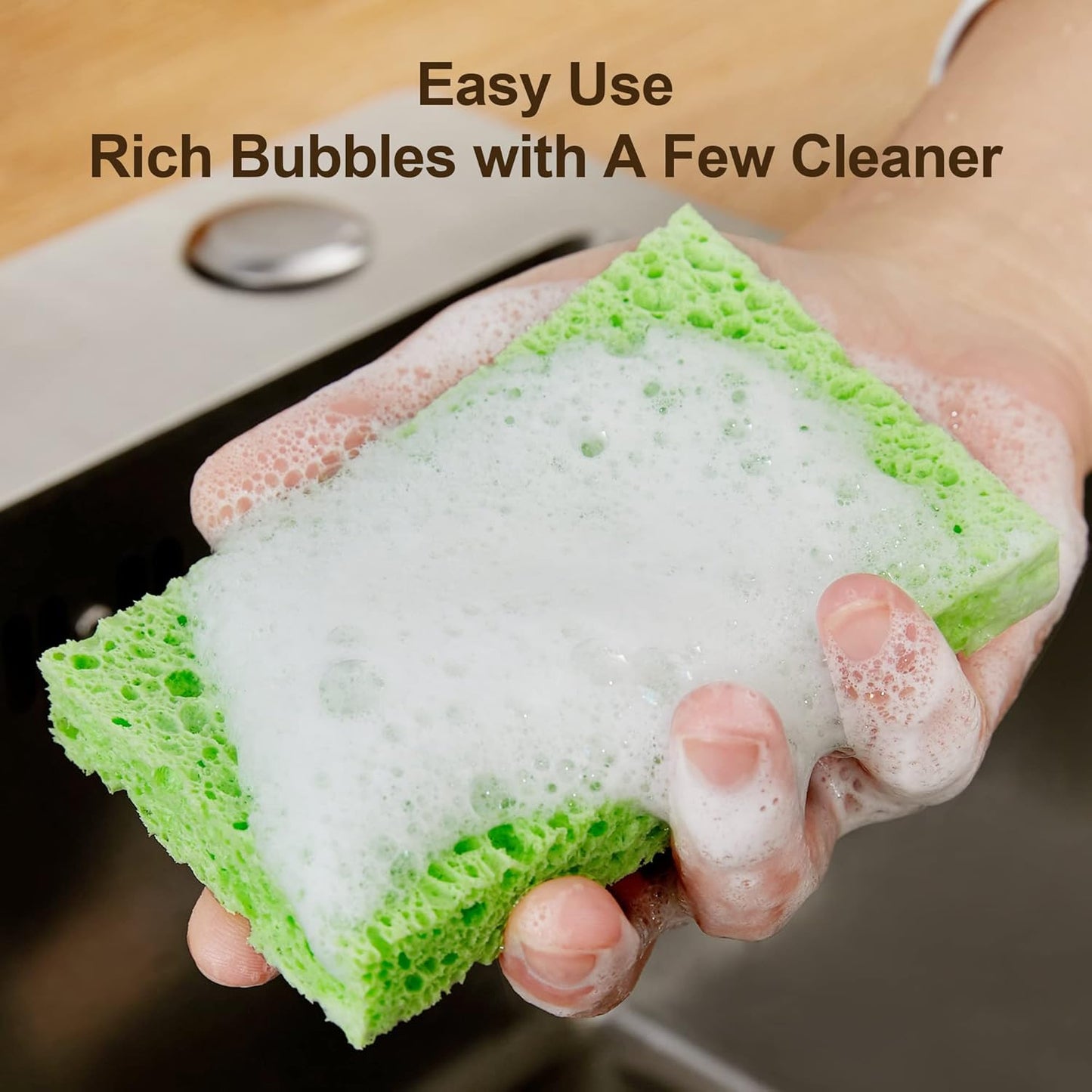 JOYMOOP Textured Clean Sponges, Dual-Sided Non-Scratch Soft Scrub Dish Sponge, Safe for Non-Stick Cookware, Kitchen and Household Cleaning, 12 Pack [Grey & White]