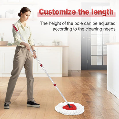 Mop Handle for Ocedar, Mop Handle for O Cedar, Spin Mops Replacement Stick and Base for Ocedar, 4-Section Mops Handles and Base for O Cedar, 30" to 58" Mop Stick Pole and Base for Cedar Mop