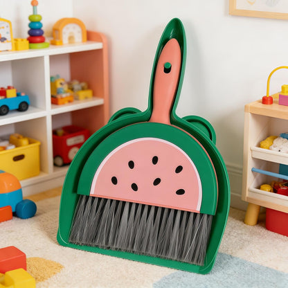 1Pcs Small Broom and Dustpan Set Cute Little Yellow Green Hand Mini Broom and Dustpan Set for Home Sofas Kitchen Countertops Storage Shelves Bathrooms Pet Areas