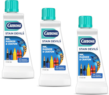 Carbona Stain Devils #6 (1.7 Fl Oz), Targeted Spot Cleaner for Grass, Dirt & Make-Up Stains, Safe on Skin & Washable Fabrics