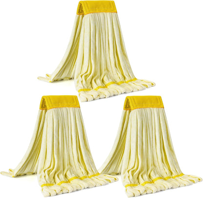 Matthew Cleaning Microfiber Tube Mop(Meduim,Blue,3Pack) Heavy Duty Mop Head Replacement,Excellent Absorbency,Premium launderability,Reusable,Loop end for Home,Commercial&Industrial Use