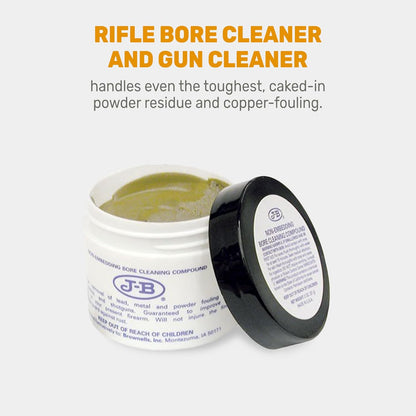 Brownells J-B Non-Embedding Bore Cleaning Compound Gun Barrel Cleaner Solvent Oil-Paste, Gunsmithing Tools Maintenance Cleaning Supplies, 2 oz. (57g) Jar