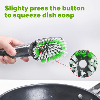 Dishwand Brush Refill, 4 Pack Dish Brush Refills Compatible with Scotch-Brite Dishwand, Dish Soap Brush for Dishes, Pans, Sink, Pots