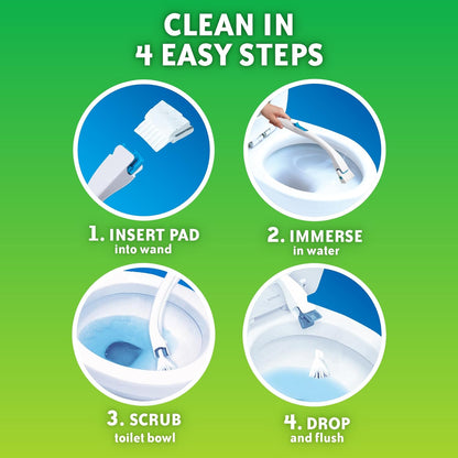 Scrubbing Bubbles Flushable Toilet Bowl Wand Cleaner Refills, Fresh Brush Cleaner Toilet Refill Pads, Removes Limescale & Odors, Citrus Scent, 20 Count (Pack of 1)