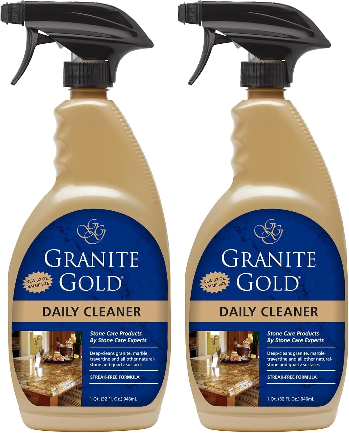 Granite Gold Daily Cleaner for Granite, Marble & Other Natural Stone & Quartz Surfaces, 32 Ounces