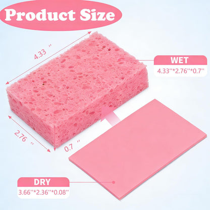Kitchen Sponges Compressed Cellulose Sponge, Non Scratch Natural Dish Sponge for Kitchen Cleaning Sponges for Dishes Bathroom Cars Pop-up Cleaning Sponge,16 PCS