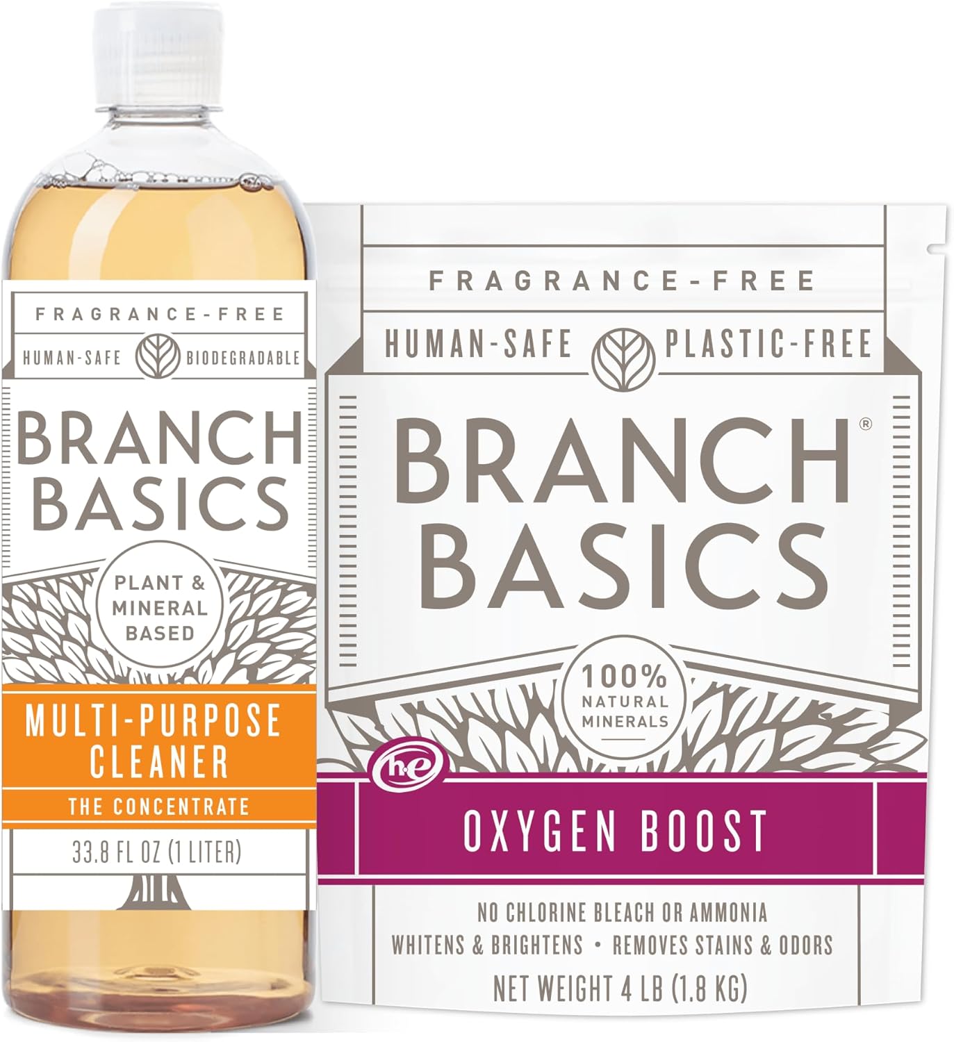 Branch Basics Concentrate Refill (33.8 oz) | All Purpose Multi-Surface Cleaning Concentrate - Replace Every Household Cleaner | Plant & Mineral-Based, Human-Safe, Fragrance Free