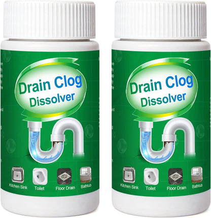 2pcs Pipe Dredge, Bubble Bombs Drain Cleaner, Powerful Sink and Drain Cleaner, Portable Powder Cleaning Tool, Super Clog Remover, Powder Agent for Kitchen Toilet Pipe Dredging
