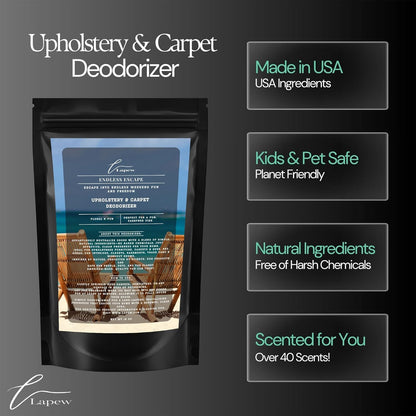 Lapew Black Sea Scented Cleaning Bundle | Carpet Deodorizer Powder (16 oz) & Mop Soap Concentrate (36 oz) | Pet-Friendly Odor Eliminator - Colors B