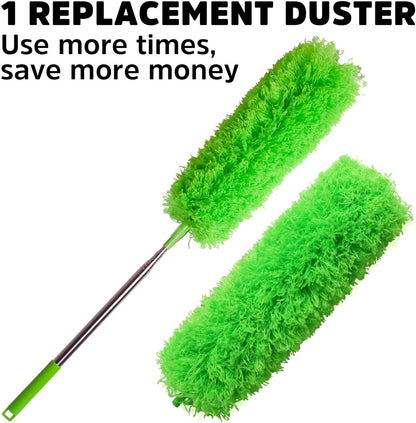 Cobweb Duster with Extension Pole, Bafezoze Ceiling Fan Duster with Long Handle, Spider Web Brush Flat Duster for Under Appliances High Ceilings Outdoor
