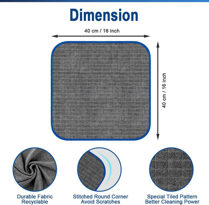Glass Polishing Cloth Streak Free Miracle Cleaning Cloth Lint Free Microfiber Cleaning Rags for Glasses Kitchen Dish Mirrors Easy Clean, Pack of 6, 12" x 12"