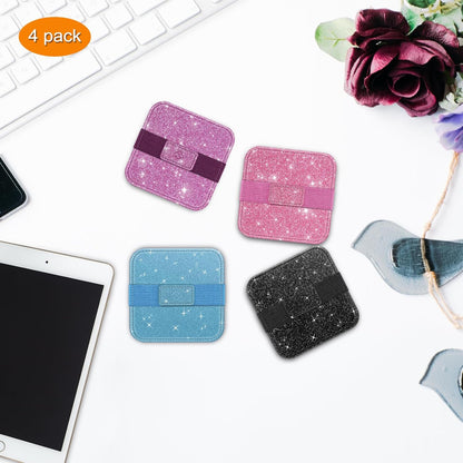 Fintie Screen Cleaning Pad, [4 Pack] Soft Cloth Wipes Screen Cleaner with Elastic Strap for iPad, iPhone, MacBook, Tablets, Laptop (Galaxy)