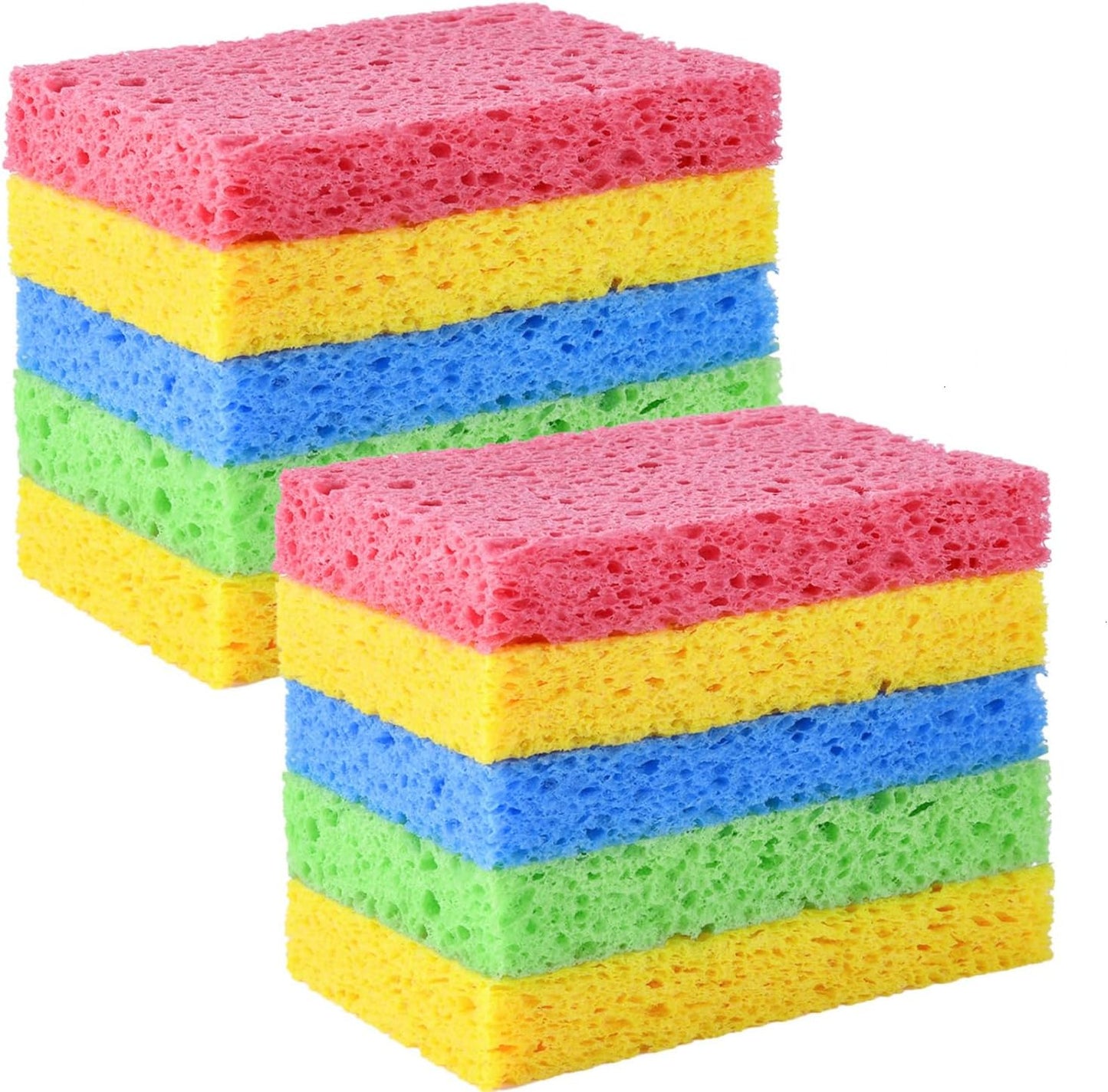 YoleShy 48 Pack Sponges Kitchen Natural Compressed Cellulose Sponges Durable Dish Sponge for Cleaning & DIY Reusable