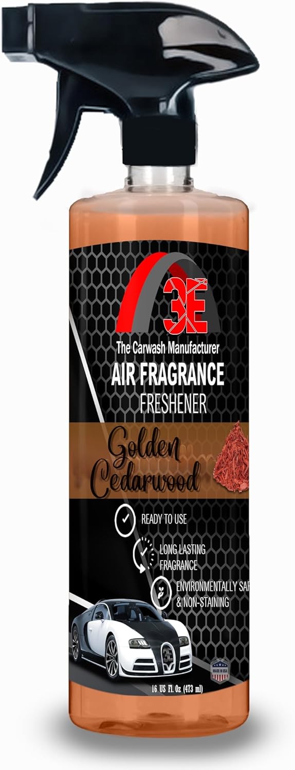 3E Car Air Freshener Premium Baby Powder Scent 16 fl oz – Professional Automotive Air Freshener & Odor Eliminator, Long-Lasting Interior Fragrance for Cars, Trucks, SUVs, RV, Home & Office
