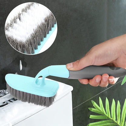 KUFUNG Scrub Brush, Cleaning Shover Scrubber with Ergonomic Handle Bristles for Bathroom Shower Sink Carpet Floor (9 inch, Blue)