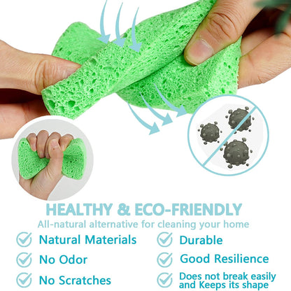Kitchen Cleaning Sponges, 6 Pack Heavy Duty Scrub Sponges Cleans Fast Non-Scratch Sponge for Washing Dishes and Cleaning Kitchen (Black)
