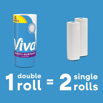 Viva Multi-Surface Cloth Paper Towels, Choose-A-Sheet Size, 12 Triple Rolls, 165 Sheets per Roll (Packaging May Vary)