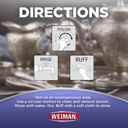 Weiman Jewelry Polish Cleaner, Tarnish Remover Wipes - 20 Count - Use on Silver Jewelry Antique Silver Gold Brass Copper and Aluminum