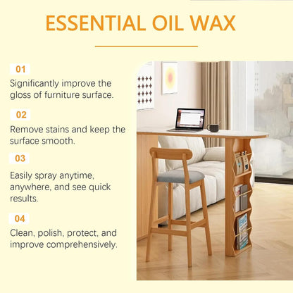 Beeswax Spray, Beeswax Wood Polish, Natural Bees wax Care Spray & Restorer, Natural Micro-Molecularized Bees wax Spra for Living Rooms,Kitchens,Wood Furniture Floors - 120ML (1)