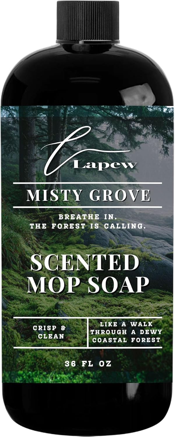 Lapew Santal Scented Mop Soap - Luxury Floor Cleaner Concentrate for Mopping Tile, Laminate, Vinyl & Hardwood | Streak-Free, Low-Foam | 36 oz - Colors A