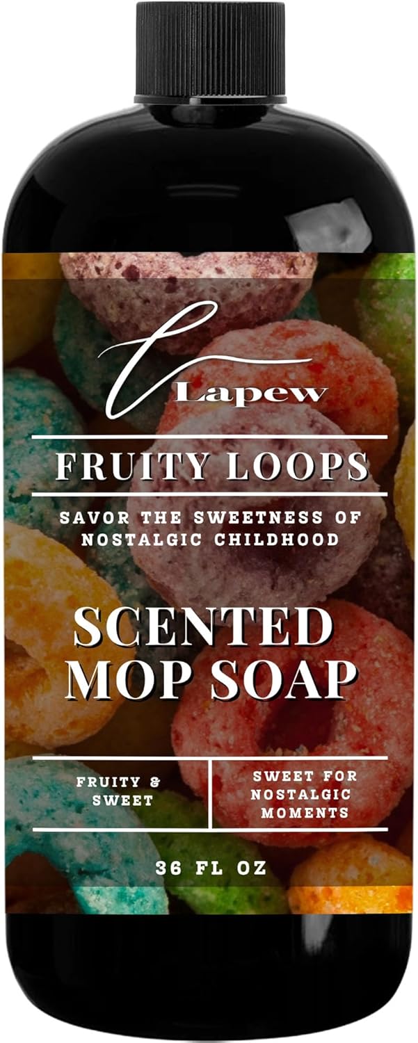 Lapew Santal Scented Mop Soap - Luxury Floor Cleaner Concentrate for Mopping Tile, Laminate, Vinyl & Hardwood | Streak-Free, Low-Foam | 36 oz - Colors C