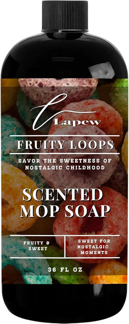 Lapew Santal Scented Mop Soap - Luxury Floor Cleaner Concentrate for Mopping Tile, Laminate, Vinyl & Hardwood | Streak-Free, Low-Foam | 36 oz - Colors C